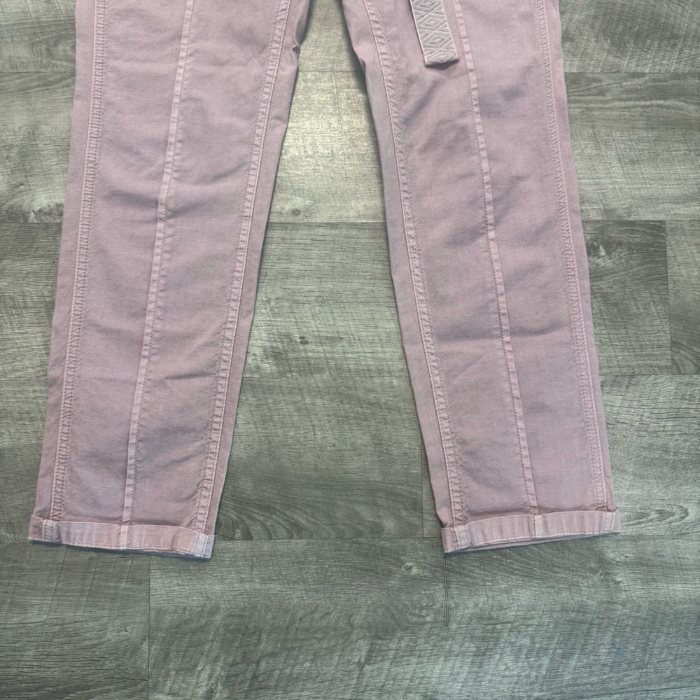 Anthropologie Pink Belted Wanderer Twill Ankle Pants Straight Leg Womens Sz. 26 - Picture 4 of 8
